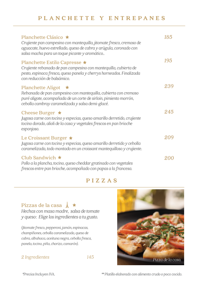 Oh La La Toltecas y Huicholes Menu - Image 1