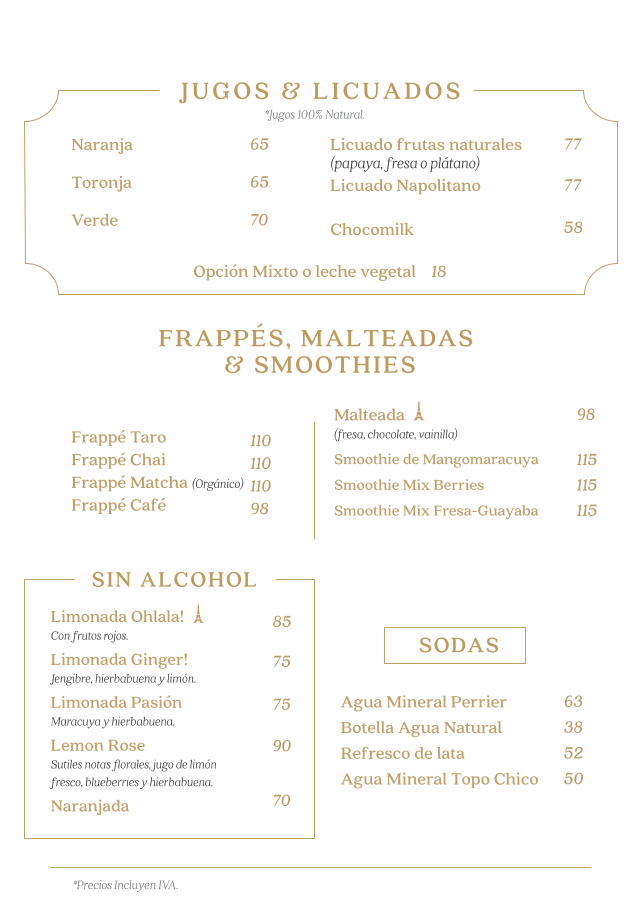 Oh La La Toltecas y Huicholes Menu - Image 4